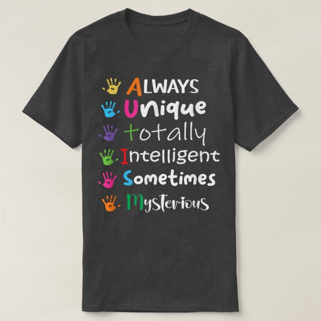 AUTISM AWARENESS Support Autism Kids for Mum Dad  T-Shirt (Design Front)