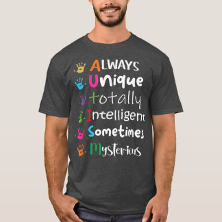 AUTISM AWARENESS Support Autism Kids for Mum Dad  T-Shirt
