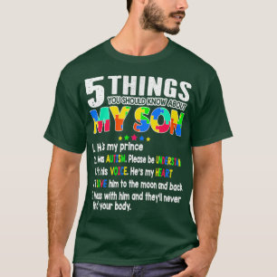 Autism Awareness Support Autism Son Kids for Mum T-Shirt