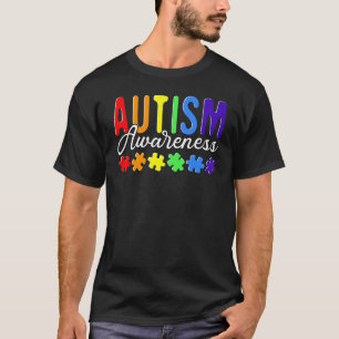 Autism Awareness Support Autistic Mum Dad Kid Fami T-Shirt