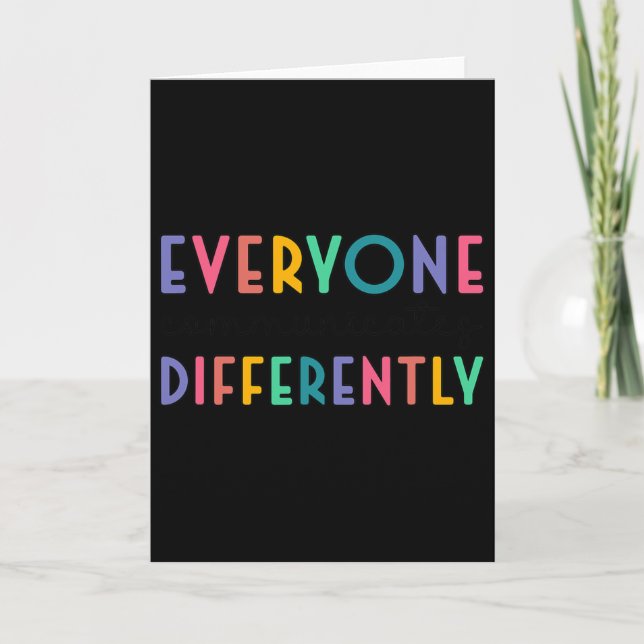 Autism Awareness Support  Card (Front)