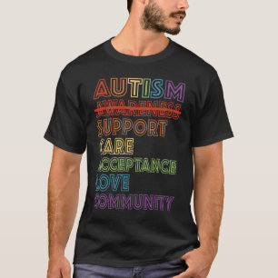 Autism Awareness Support Care Acceptance Accept Un T-Shirt