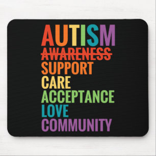 Autism Awareness Support Care Acceptance Ally Gif Mouse Pad