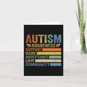 Autism Awareness Support Care Acceptance for women Card