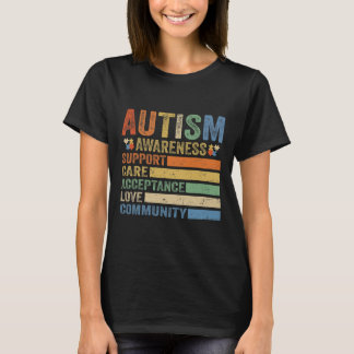 Autism Awareness Support Care Acceptance for women T-Shirt