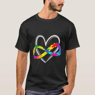 Autism Awareness Support Infinity Heart Love Puzzl T-Shirt