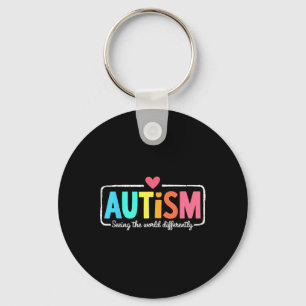 Autism Awareness Support Seeing The World Differen Key Ring