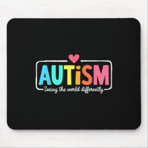 Autism Awareness Support Seeing The World Differen Mouse Pad