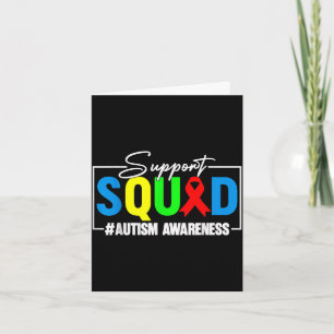 Autism awareness support squad for adults mens card