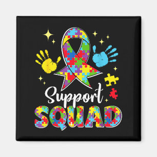Autism awareness support squad puzzle autistic boy magnet