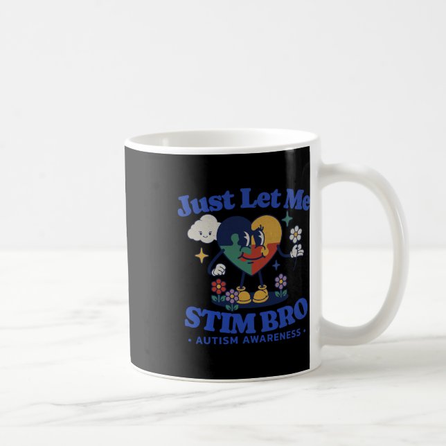 Autism Awareness Supportive Stimming Cute Butterfl Coffee Mug (Right)