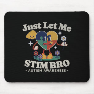Autism Awareness Supportive Stimming Cute Butterfl Mouse Pad
