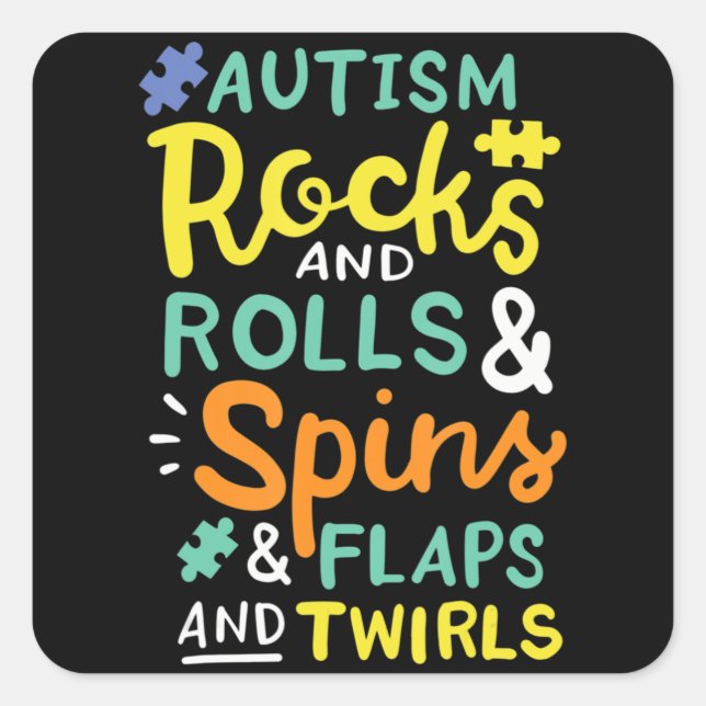 Autism Awareness T-Shirt116  Square Sticker (Front)