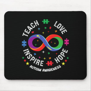 Autism Awareness Teach Hope Love Inspire Teacher I Mouse Pad