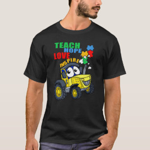 Autism Awareness Teach Love Hope Inspire Special E T-Shirt