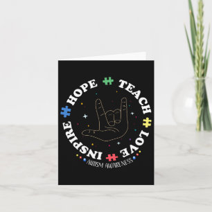 Autism Awareness Teacher Card