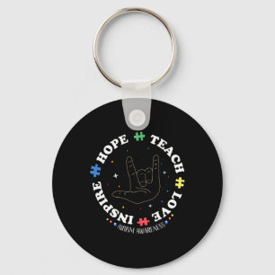 Autism Awareness Teacher Key Ring