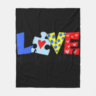 Autism Awareness Teacher Love Needs No Word Speci Fleece Blanket