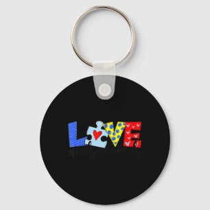 Autism Awareness Teacher  Love Needs No Word Speci Key Ring