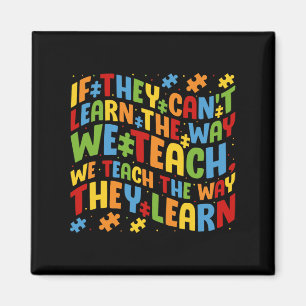 Autism Awareness Teacher Puzzle Pieces Quote For E Magnet