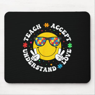 Autism Awareness Teacher Puzzle Teach Accept Under Mouse Pad