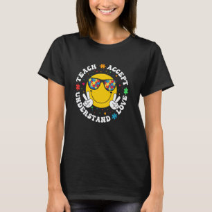 Autism Awareness Teacher Puzzle Teach Accept Under T-Shirt