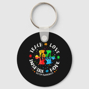 Autism Awareness Teacher Shirt Autism Awareness Me Key Ring