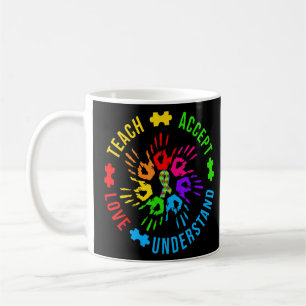 Autism Awareness Teacher Teach Accept Understand Coffee Mug