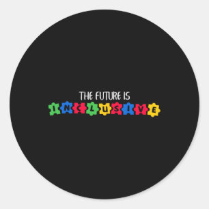 Autism Awareness The Future Is Inclusive Classic Round Sticker