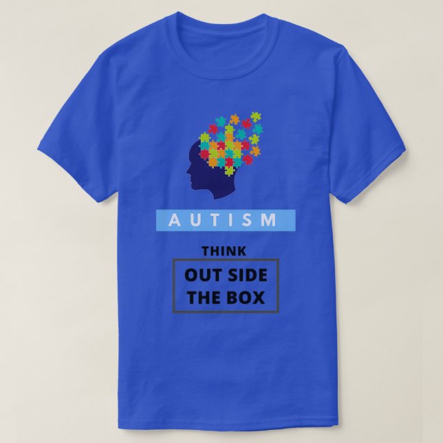 Autism Awareness Think Outside The Box Triblend T-Shirt (Design Front)