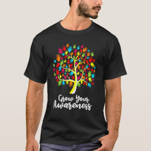 Autism Awareness  Tree Grow Your Awareness Funny H T-Shirt