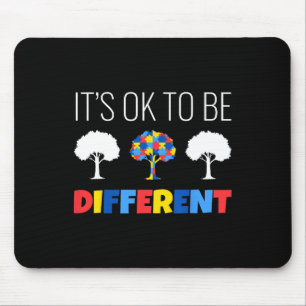 Autism Awareness Tree It’s Ok To Be Different Mouse Pad