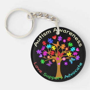Autism Awareness Tree Key Ring
