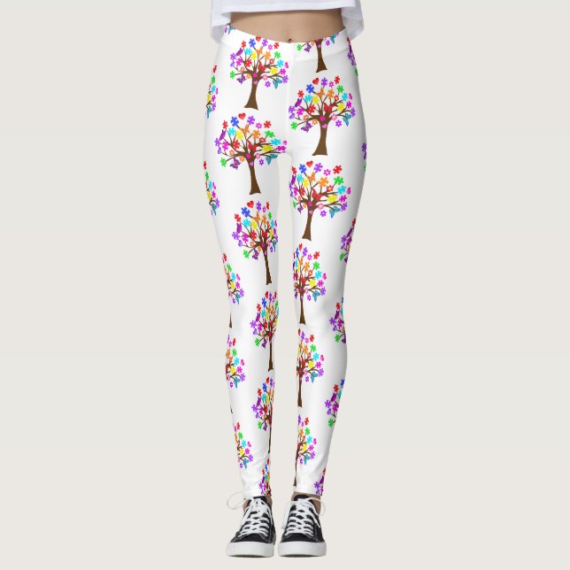 Autism Awareness Tree Leggings (Front)