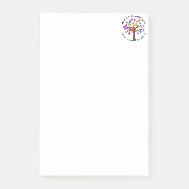 Autism Awareness Tree Post-it Notes (Front)