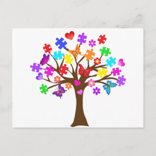 Autism Awareness Tree Postcard