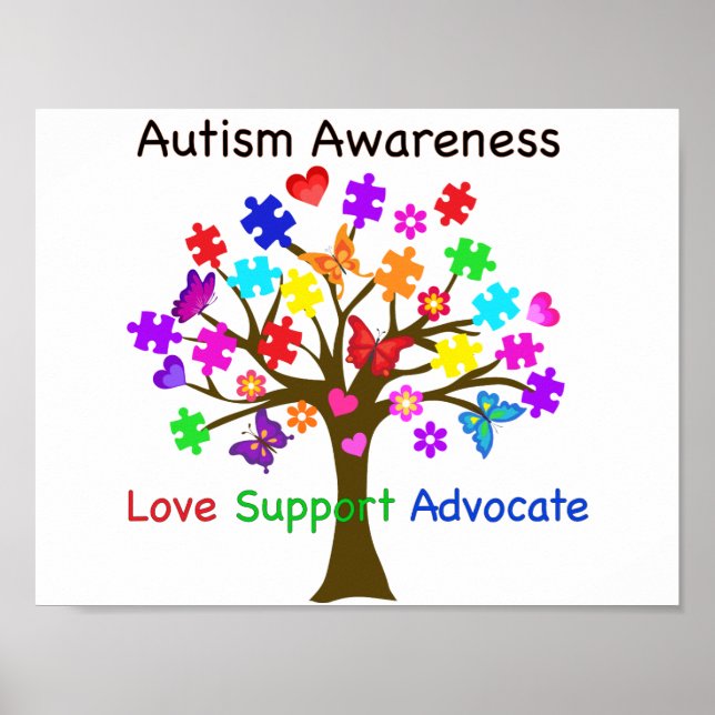 Autism Awareness Tree Poster (Front)