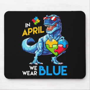 Autism Awareness Trex Dino Dinosaur Dinosaurus Wea Mouse Pad