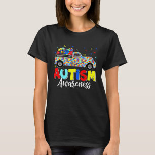 Autism Awareness Truck Men Boys Kids Autism Awaren T-Shirt