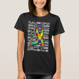 Autism Awareness Tshirt Kindness Puzzle Ribbon Hea