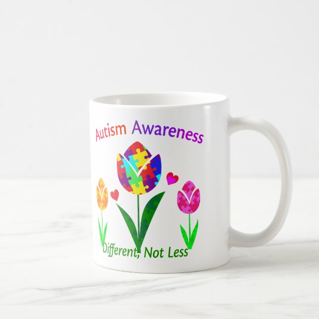 Autism Awareness Tulip Coffee Mug (Right)