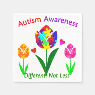 Autism Awareness Tulip Napkin
