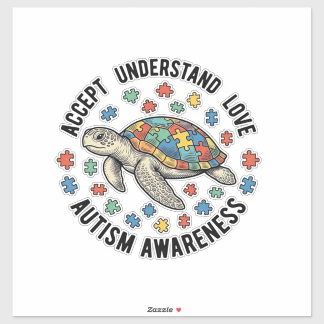 Autism Awareness Turtle Puzzle Vector Design_1 (Sheet)
