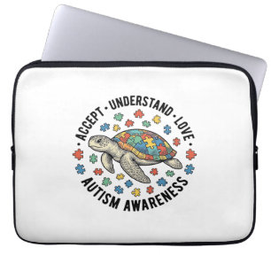 Autism Awareness Turtle Puzzle Vector Design_1 Laptop Sleeve