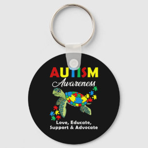 Autism Awareness Turtles Puzzle Mum Support Autist Key Ring