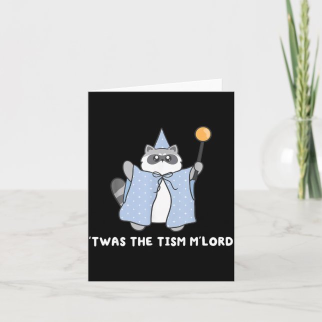 Autism Awareness Twas The Tism M Lord Funny Meme R Card (Front)