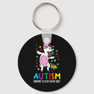 Autism Awareness Uncicorn Dancing Different Beat G Key Ring