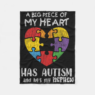 Autism Awareness Uncle Aunt Family Autistic Kids A Fleece Blanket