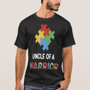 Autism Awareness Uncle Of A Warrior Autistic Kids T-Shirt