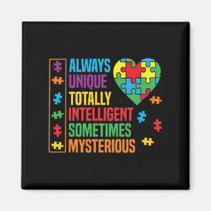 Autism Awareness Unique Intelligent Mysterious 1 Magnet